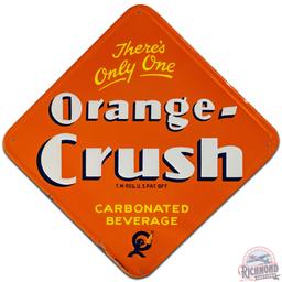 NOS There's Only One Orange Crush Embossed SS Tin Sign w/ Crushy