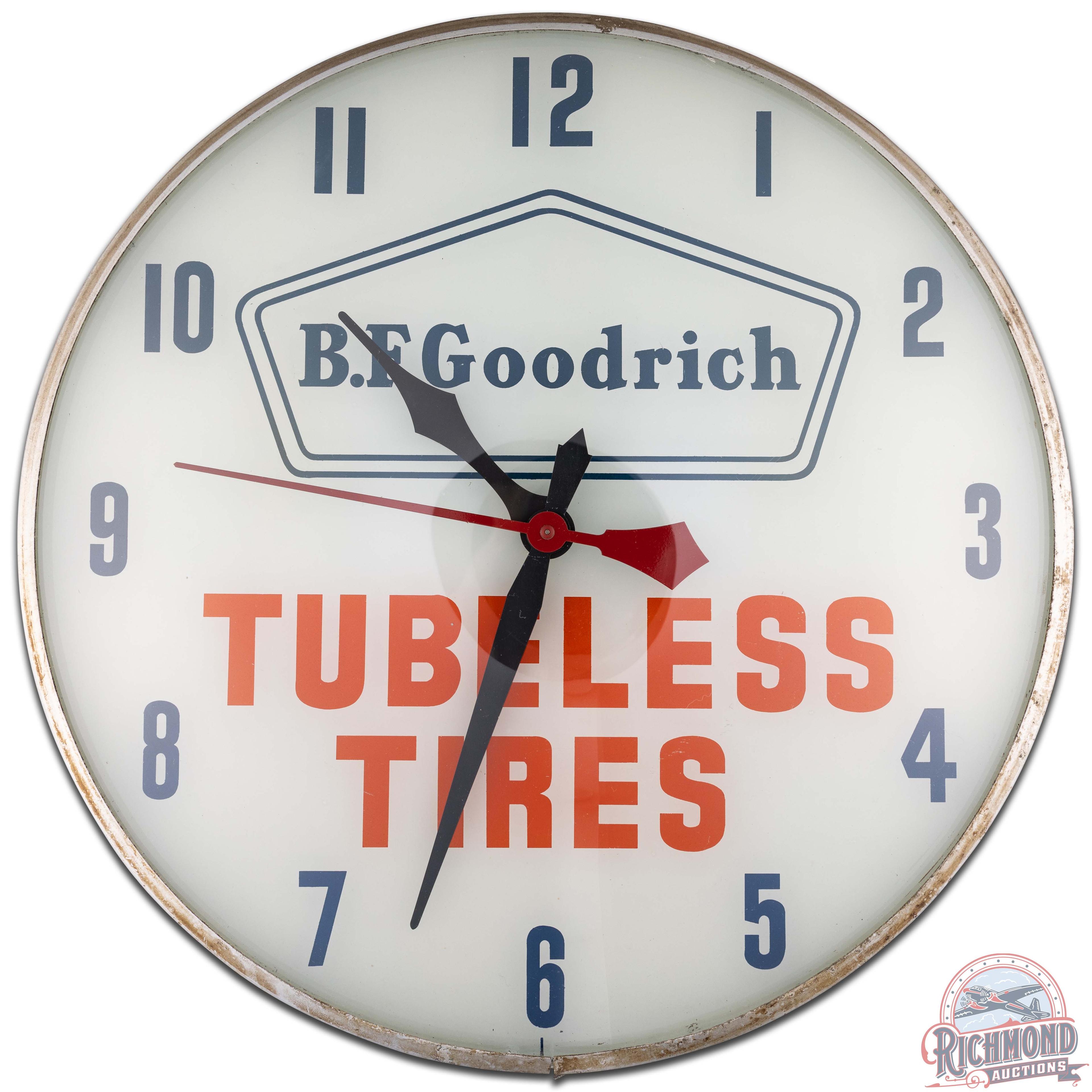 Canadian BF Goodrich Tubeless Tires 15" Advertising Clock