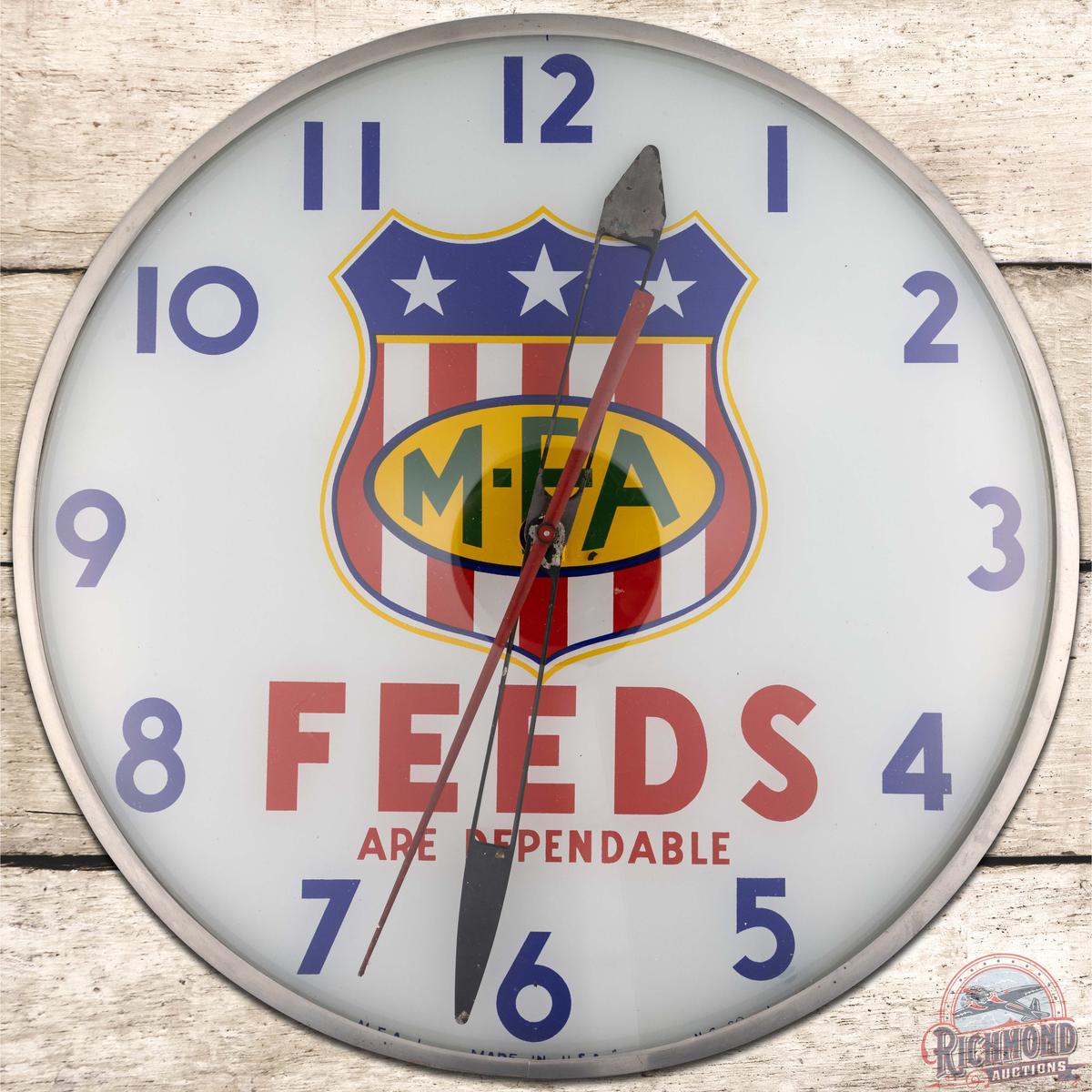 MFA Feeds NG CO 15" Advertising Clock w/ Logo