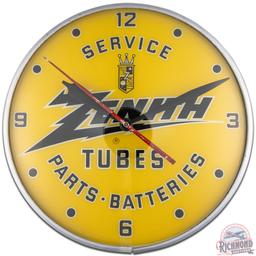 Zenith Tubes Service 15" Advertising Clock w/ Logo