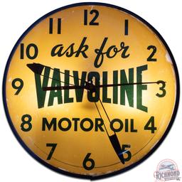 Ask for Valvoline Motor Oil 15" Pam Advertising Clock