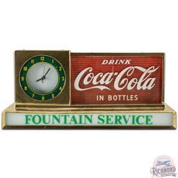 Drink Coca Cola in Bottles Cash Register Fountain Service Advertising Clock