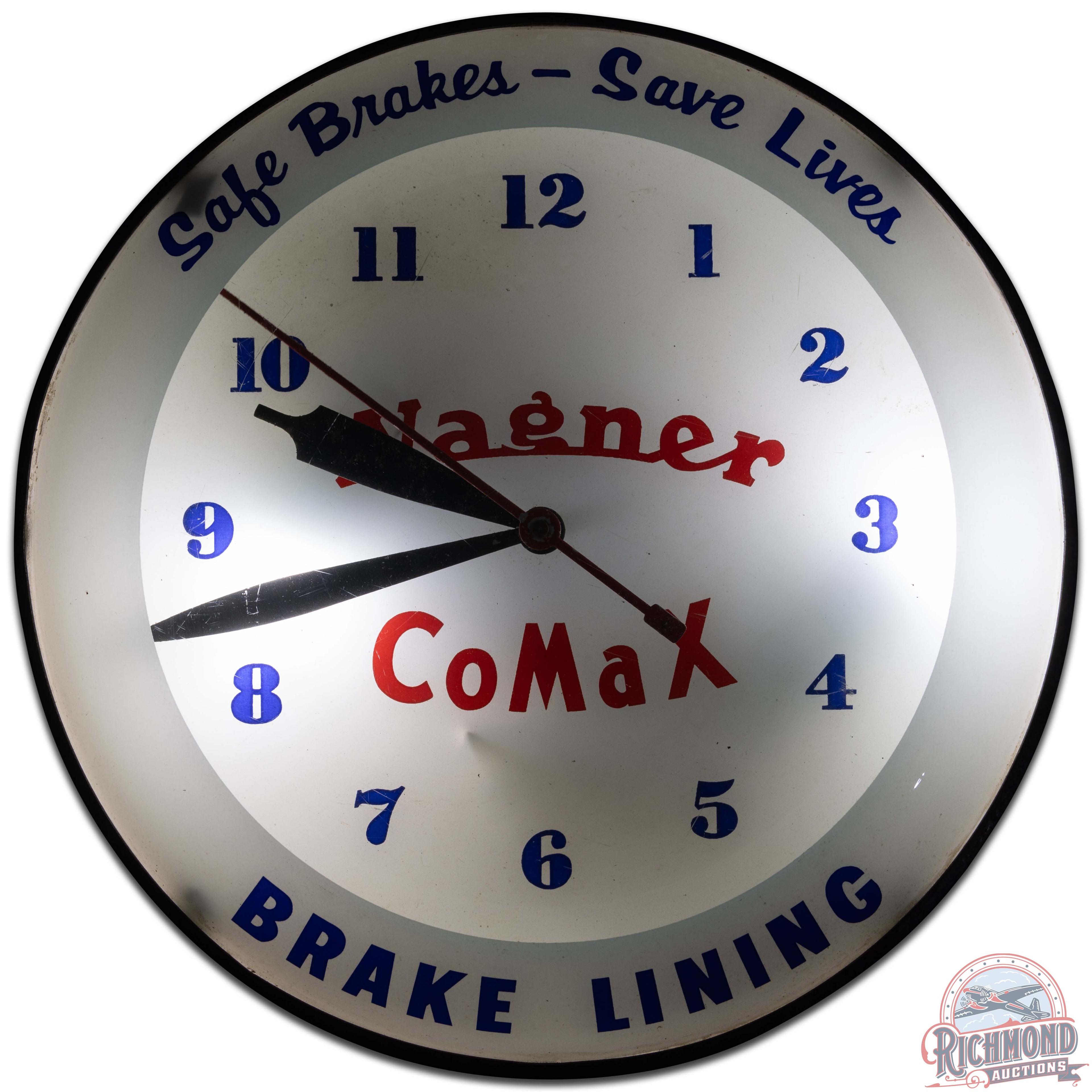 Wagner Comax Brake Lining 14" Bubble Advertising Clock
