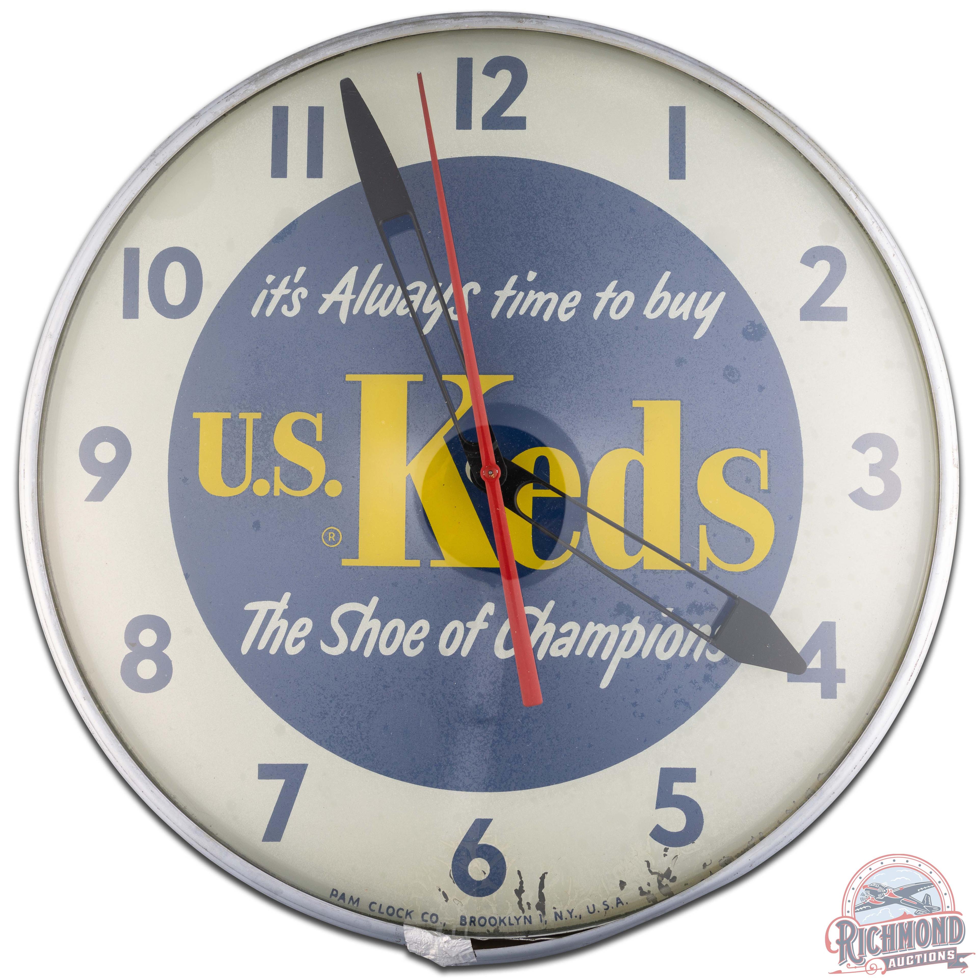 U.S. Keds The Shoe of Champions 15" PAM Advertising Clock