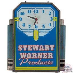 Stewart Warner Products Art Deco Advertising Clock