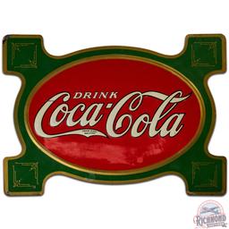 1929 Drink Coca Cola Die Cut Embossed SS Tin Sign