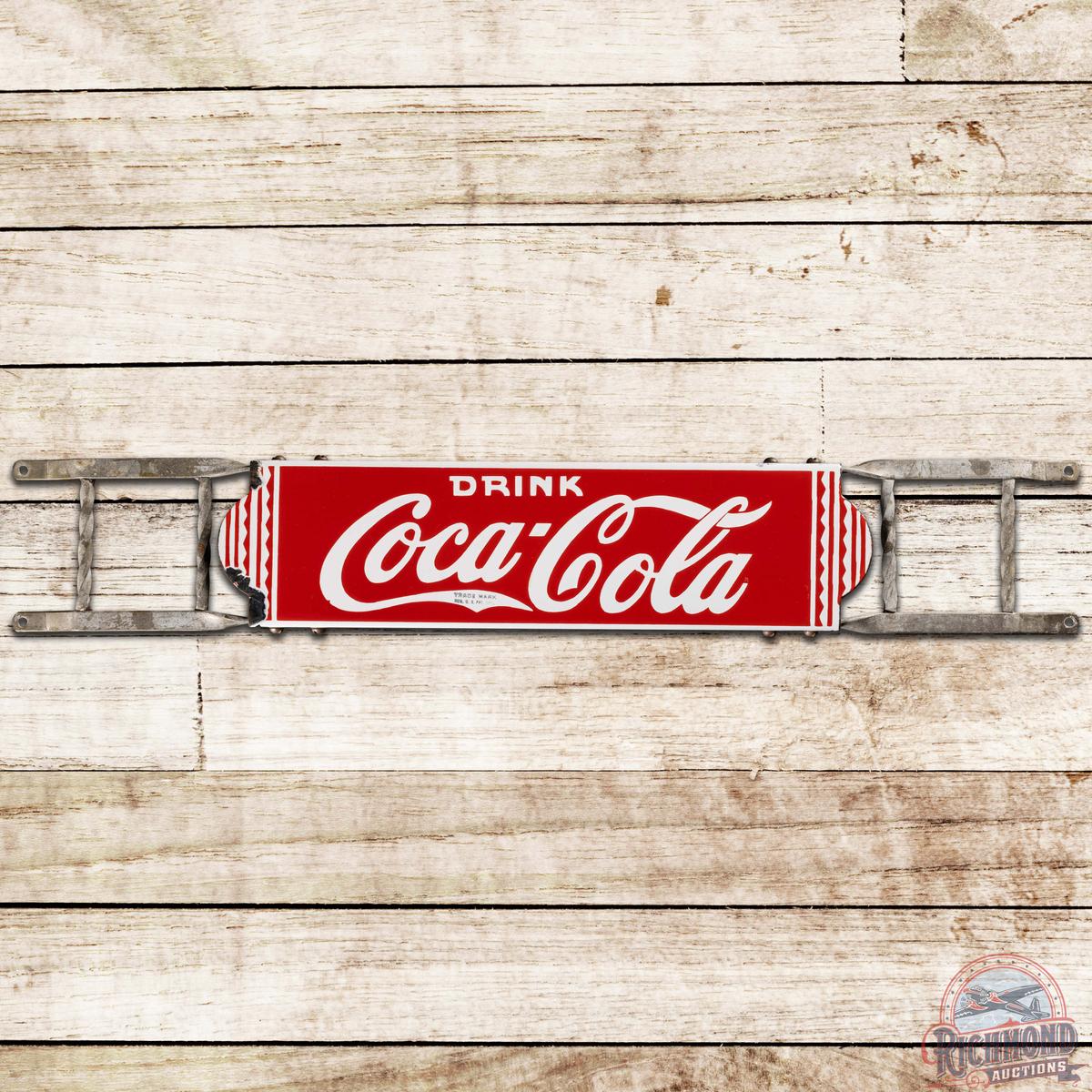 Drink Coca Cola SS Porcelain Door Push Bar Sign