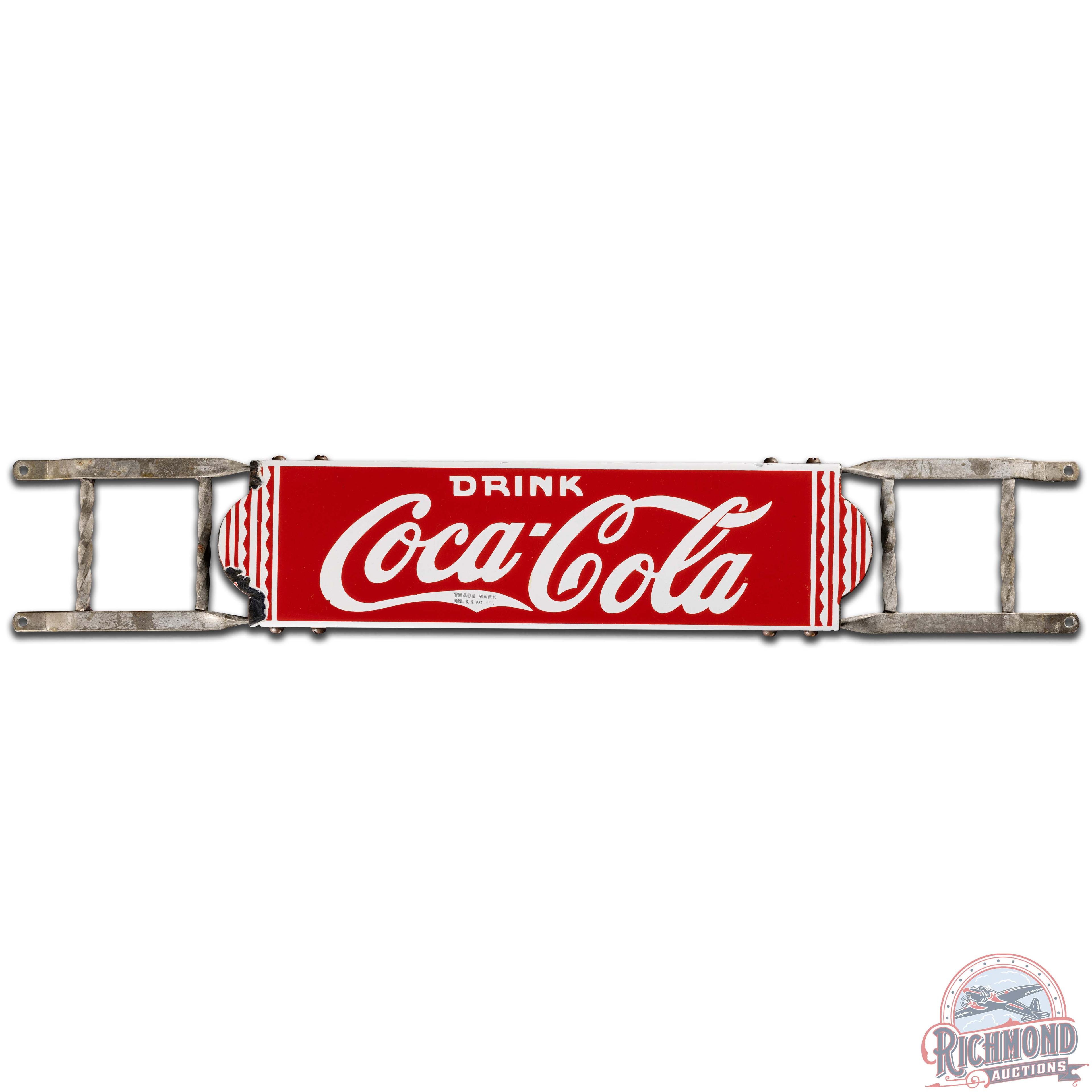 Drink Coca Cola SS Porcelain Door Push Bar Sign