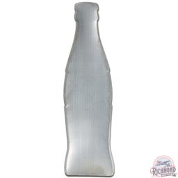 Coca Cola Die Cut 6' Convex SS Tin Bottle Sign