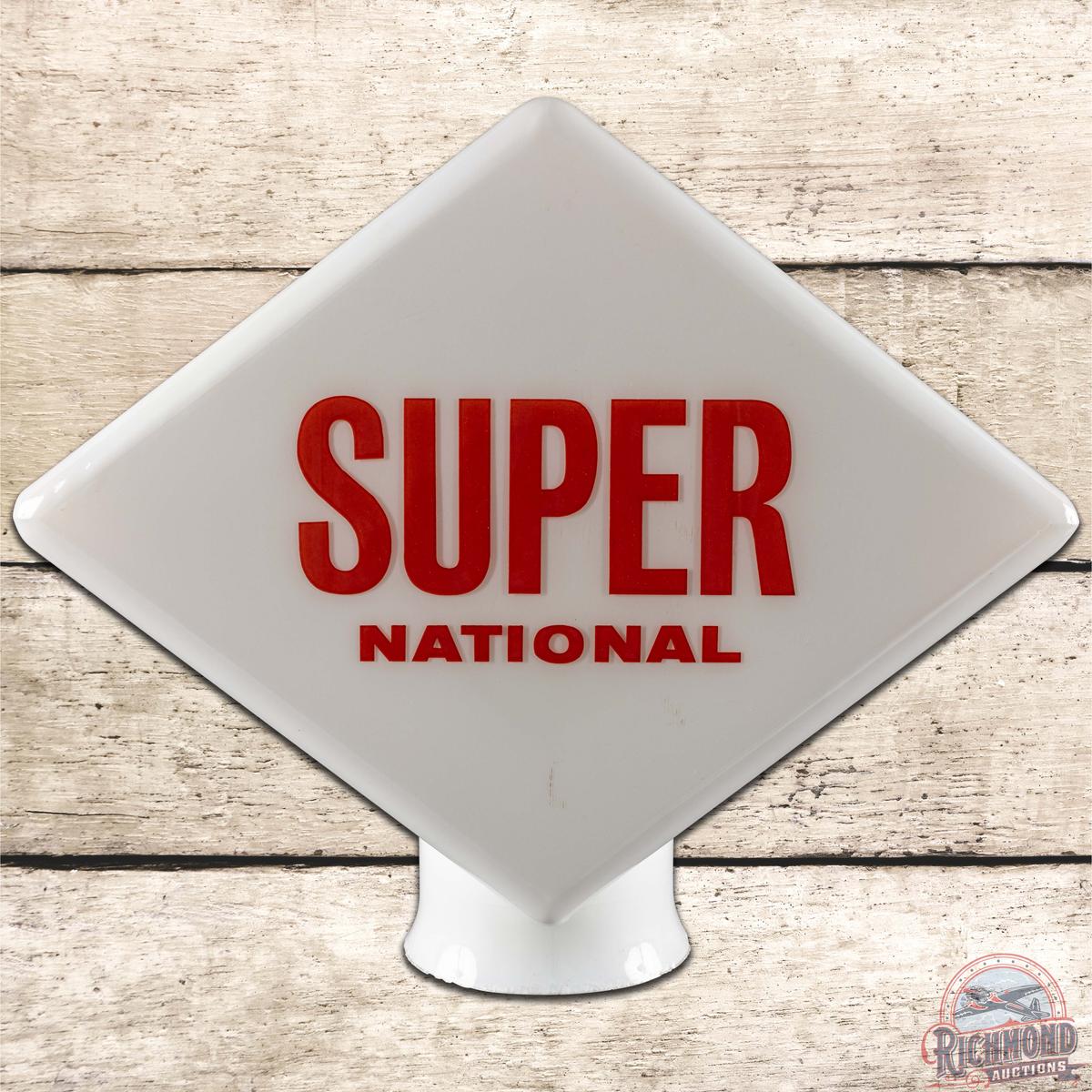 Super National Gasoline OPB Milk Glass Gas Pump Globe Body