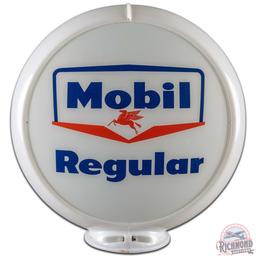 Mobil Regular Gasoline 13.5" Gas Pump Globe Complete