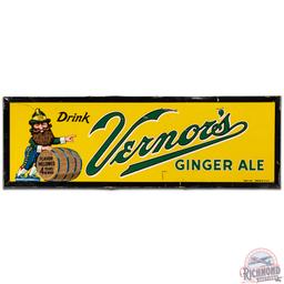 Drink Vernor's Ginger Ale 54" SS Tin Sign w/ Gnome