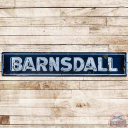 Barnsdall Motor Oil Gasoline SS Porcelain Neon Sign