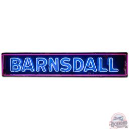 Barnsdall Motor Oil Gasoline SS Porcelain Neon Sign