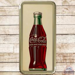 1952 Coca Cola Vertical SS Tin Sign w/ Bottle
