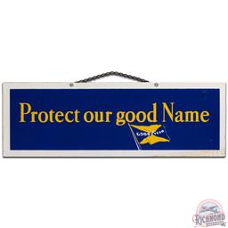 Good Year Tires Protect Our Good Name SS Porcelain Sign w/ Flag