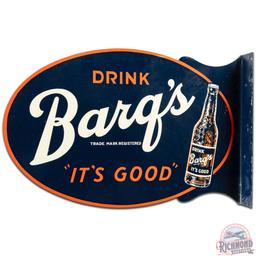 Drink Barq's Root Beer "It's Good" DS Tin Flange Sign