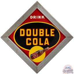 1947 Drink Double Cola SS Tin Sign w/ Bottle