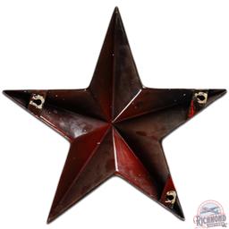 Texaco Gas Service Station Die Cut SS Porcelain Star Sign