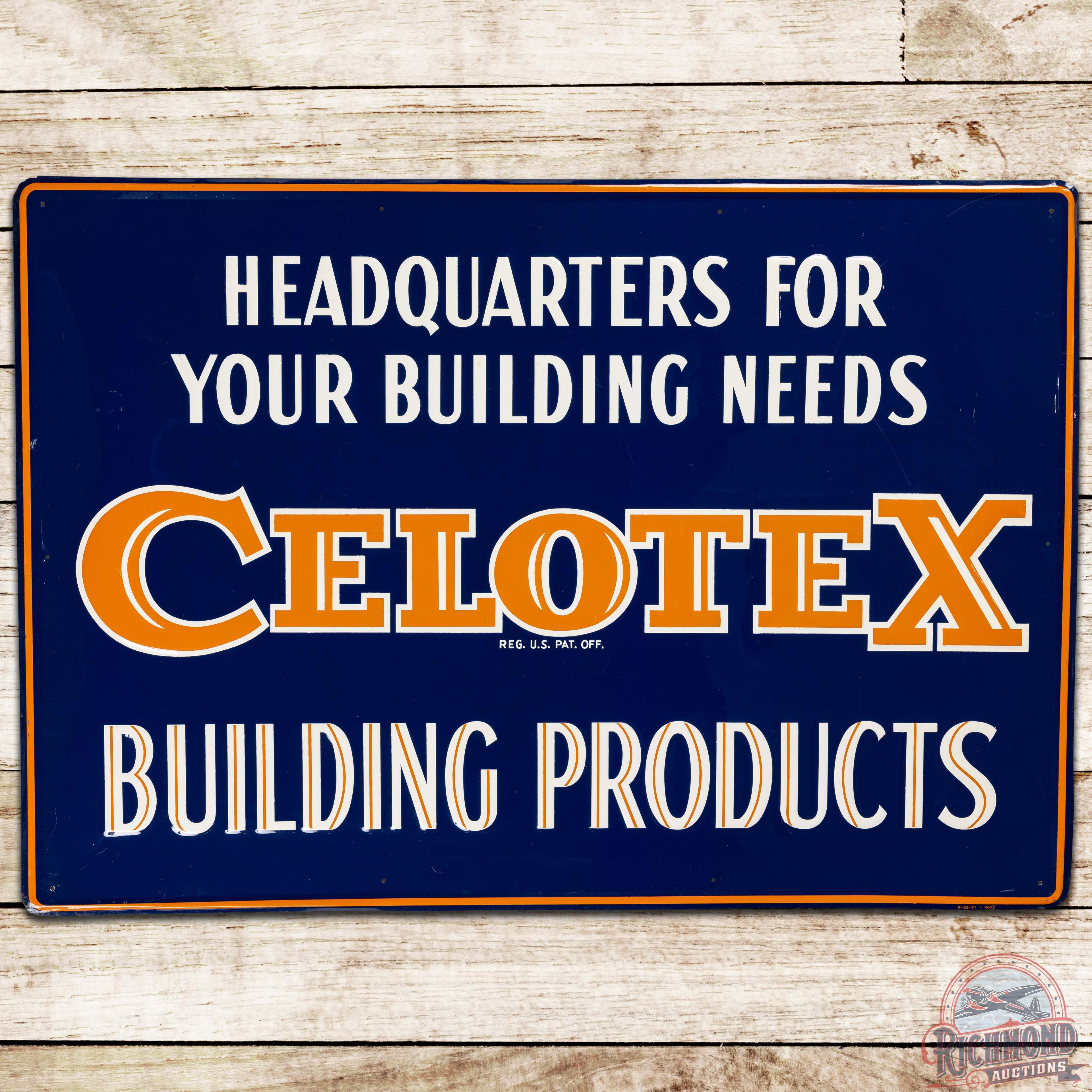 Celotex Building Products Embossed SS Tin Sign