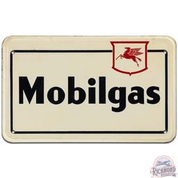 Mobilgas Emb. SS Tin Gas Pump Plate Sign w/ Pegasus