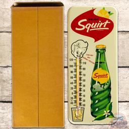 NOS Enjoy Squirt Emb. SS Tin Thermometer w/ Bottle & Box