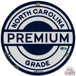 North Caroline Premium Grade SS Porcelain Gas Pump Plate Sign