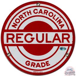 North Caroline Regular Grade SS Porcelain Gas Pump Plate Sign