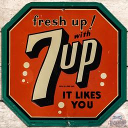 Fresh Up! With 7up "It Likes You" Embossed SS Tin Sign