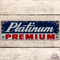 Platinum Premium SS Porcelain Gas Pump Plate Sign