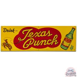 Scarce Drink Texas Punch Embossed SS Tin Sign w/ Bottle Reading PA