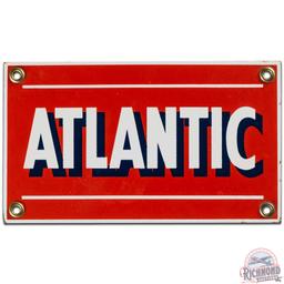 Atlantic Gasoline SS Porcelain Pump Plate Sign "Small"