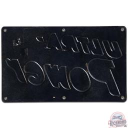 Utoco Ultra Power Gasoline Emb. SS Porcelain Pump Plate Sign