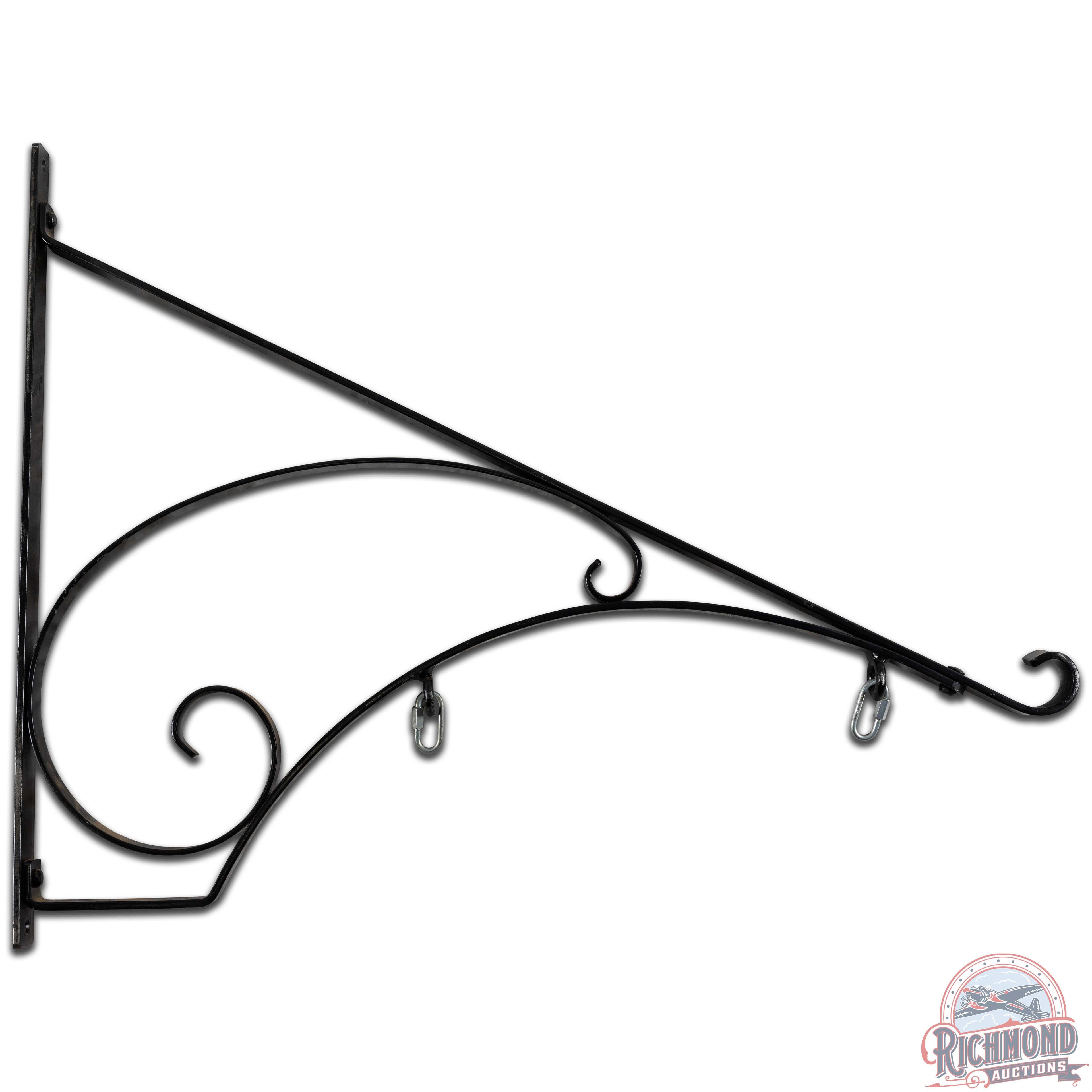 Modern Metal Scrolled Sign Hanging Bracket