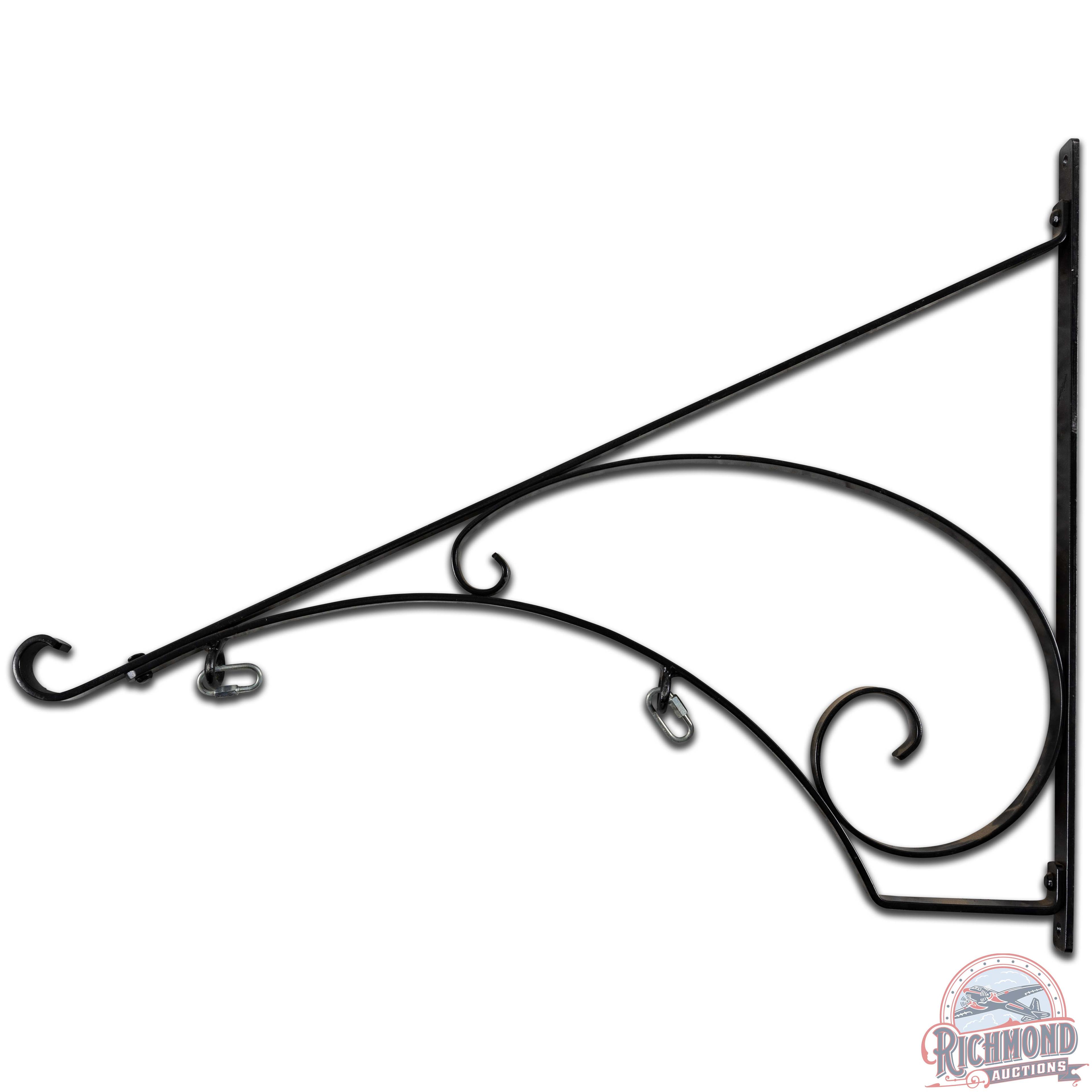 Modern Metal Scrolled Sign Hanging Bracket