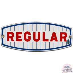 Champlin Regular Gasoline SS Porcelain Pump Plate Sign