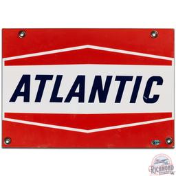 Atlantic Gasoline SS Porcelain Gas Pump Plate Sign