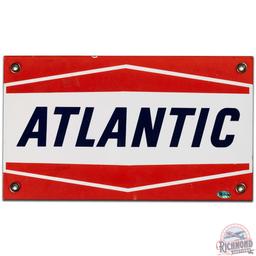 Atlantic Gasoline SS Porcelain Gas Pump Plate Sign