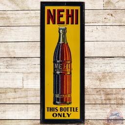 Nehi Beverages "This Bottle Only" Emb. SS Tin Sign Columbus GA