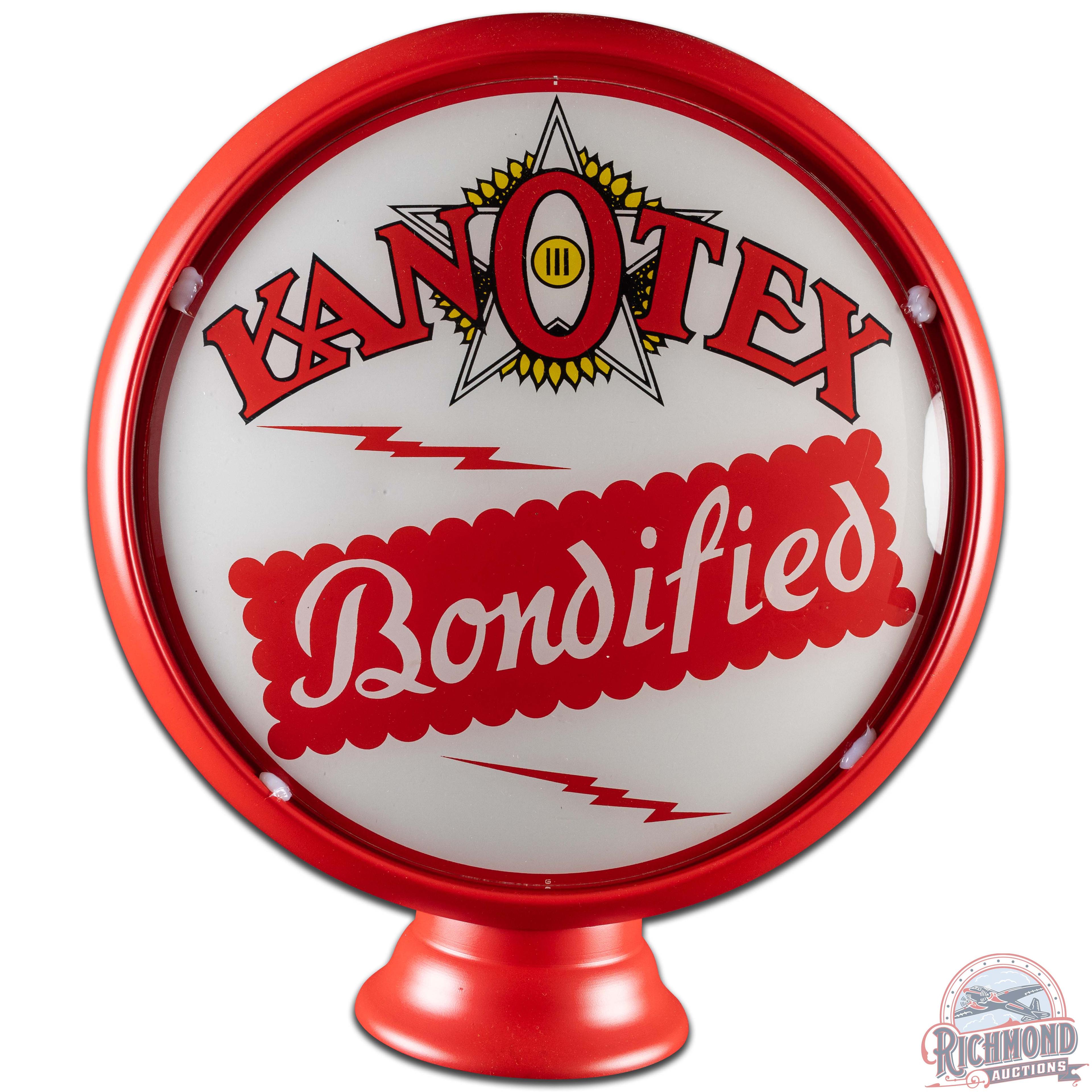 Kanotex Bondified Gasoline 13.5" Gas Pump Metal Body Globe
