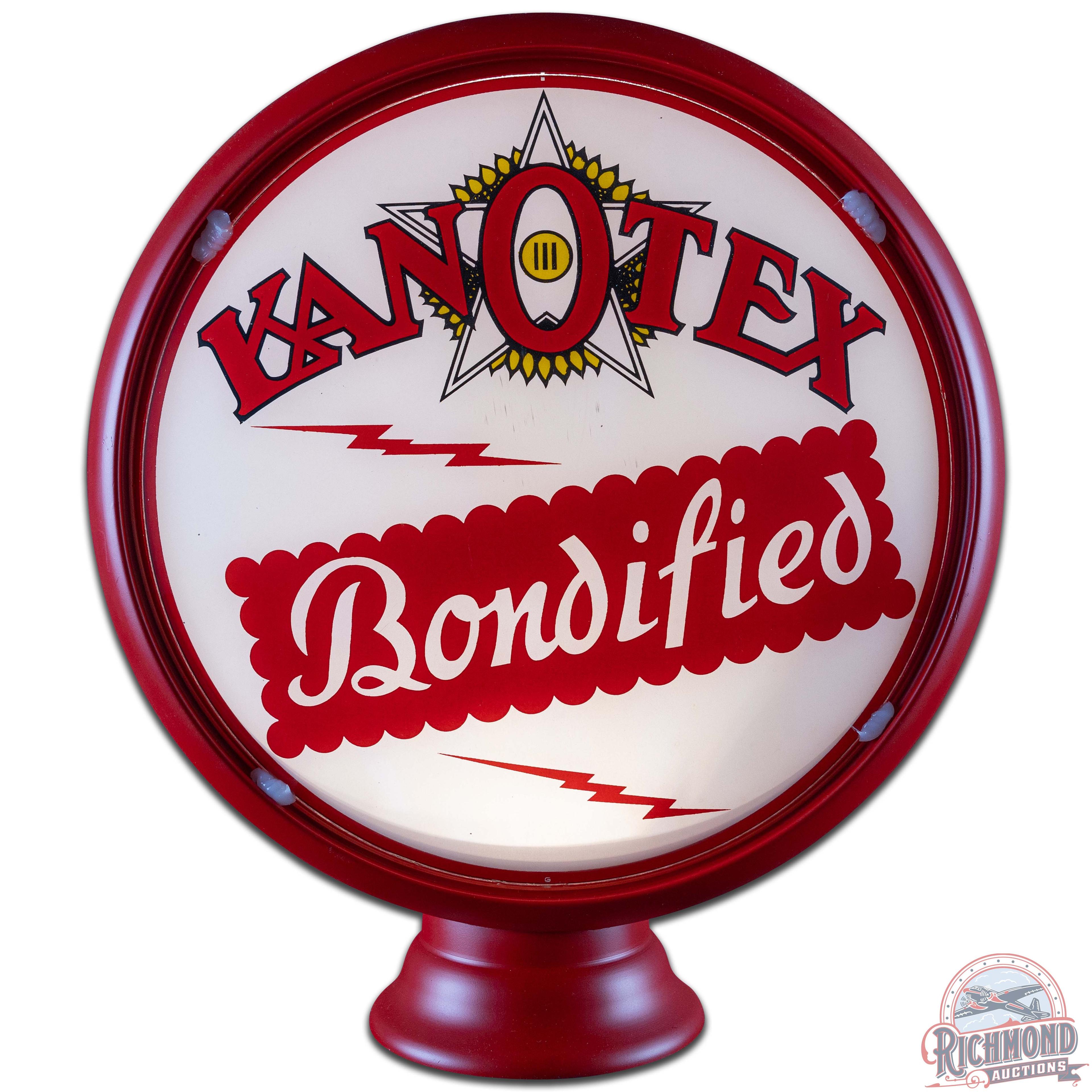 Kanotex Bondified Gasoline 13.5" Gas Pump Metal Body Globe