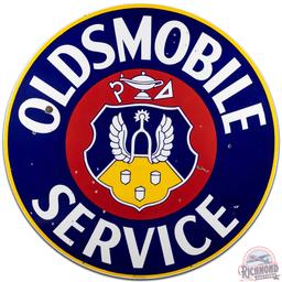 Oldsmobile Service 60' DS Porcelain Sign w/ Crest Logo