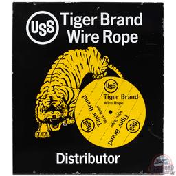 Tiger Brand Wire Rope USS DS Porcelain Sign