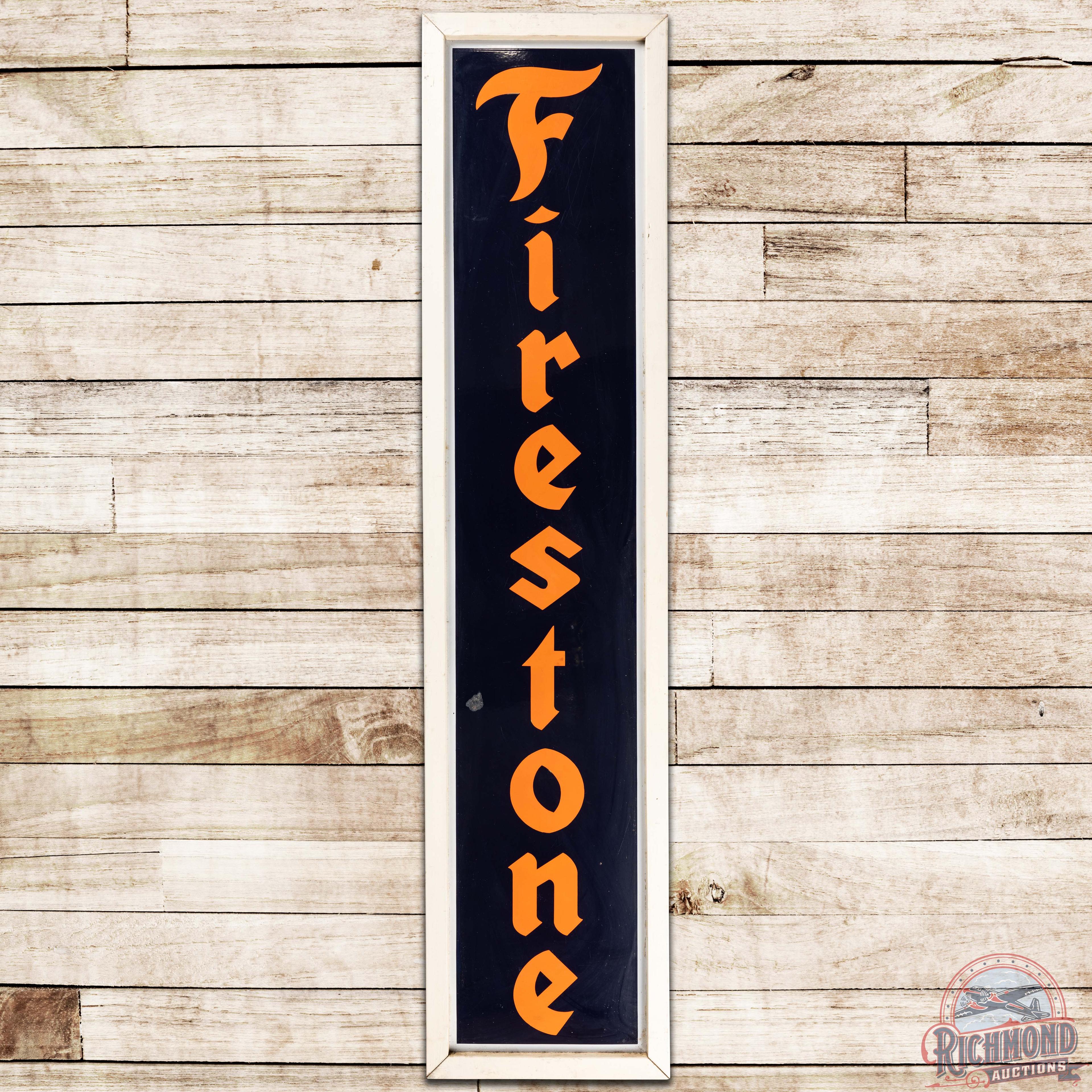 Firestone Tires Vertical SS Porcelain Sign