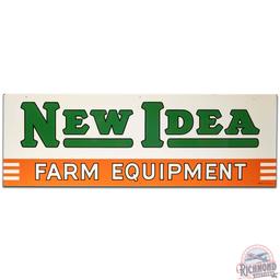 1953 NOS New Idea Farm Equipment 6' SS Tin Sign w/ Box