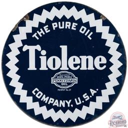 Tiolene The Pure Oil Company 25" DS Porcelain Sign