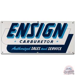 1957 Ensign Carburetor Sales & Service SS Porcelain Sign