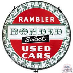 Rambler Bonded Select Used Cars 42" DS Porcelain Sign w/ Ring