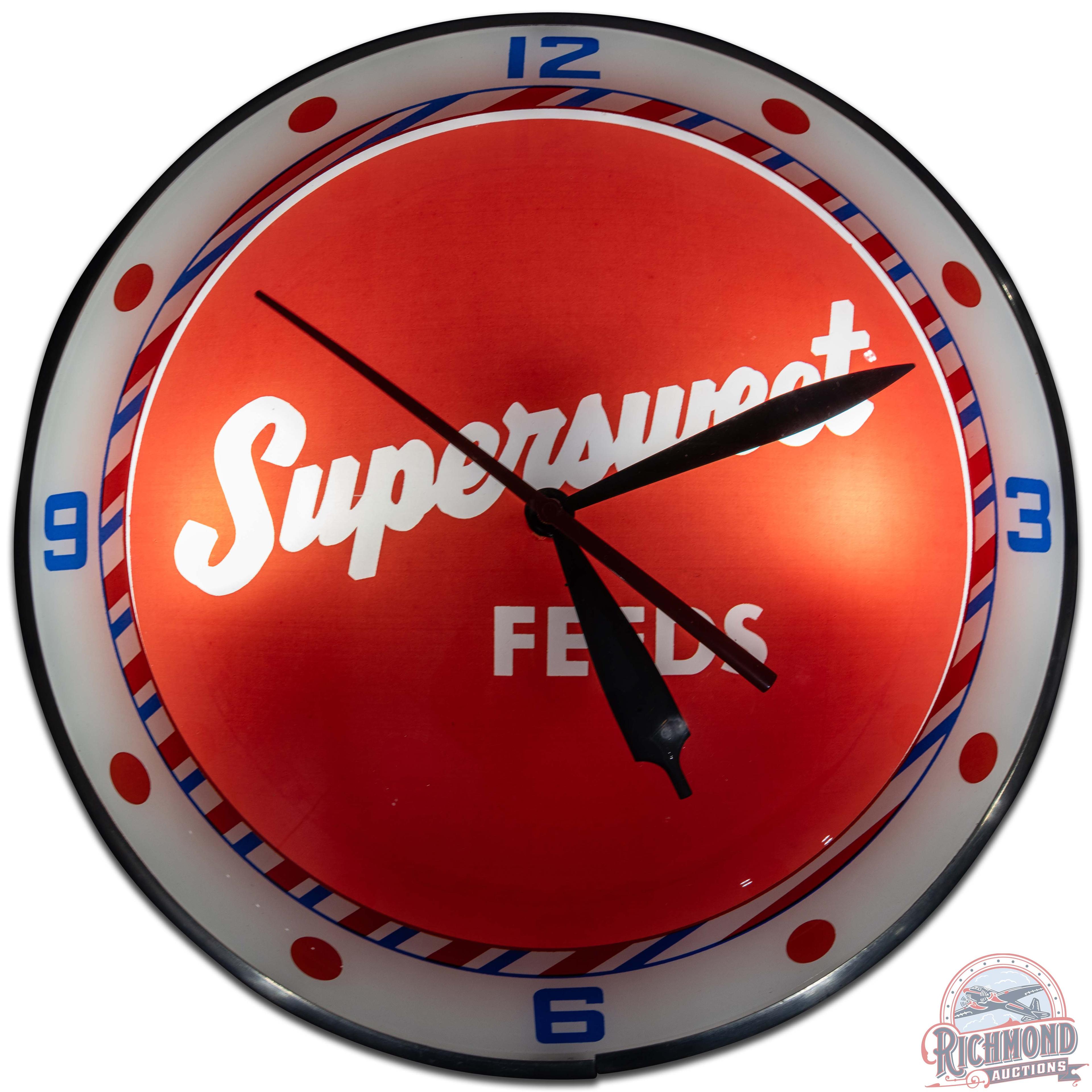 Supersweet Feeds 15" Double Bubble Advertising Clock