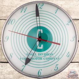 Rare Edsel Division Ford Motor Company 15" PAM Lighted Advertising Clock